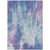 3' X 5' Blue Peach And Sky Blue Abstract Washable Indoor Outdoor Area Rug
