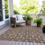 5' X 8' Chocolate And Beige Geometric Washable Indoor Outdoor Area Rug - Chocolate, Beige