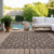 5' X 8' Chocolate And Beige Geometric Washable Indoor Outdoor Area Rug - Chocolate, Beige