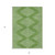3' X 5' Green And Ivory Geometric Washable Indoor Outdoor Area Rug Transitional Style - Green, Ivory Color