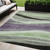 5' X 8' Purple And Green Abstract Washable Indoor Outdoor Area Rug