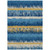 5' X 8' Navy Blue Gold And Ivory Striped Washable Indoor Outdoor Area Rug
