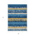 5' X 8' Navy Blue Gold And Ivory Striped Washable Indoor Outdoor Area Rug