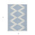 3' X 5' Ivory And Blue Geometric Washable Indoor Outdoor Area Rug
