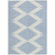 3' X 5' Ivory And Blue Geometric Washable Indoor Outdoor Area Rug