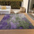 3' X 5' Olive Green And Purple Abstract Washable Indoor Outdoor Area Rug - Olive Green, Purple