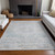 5' X 8' Beige And Blue Medallion Washable Indoor Outdoor Area Rug