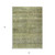 5' X 8' Artichoke Green Brown And Gray Striped Washable Indoor Outdoor Area Rug