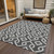 5' X 8' Black And Ivory Geometric Washable Indoor Outdoor Area Rug - Black, Ivory