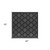 5' Charcoal And Black Square Trellis Indoor Outdoor Area Rug