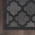 5' Charcoal And Black Square Trellis Indoor Outdoor Area Rug