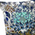Modern Set of Two 16" X 16" Blue and Green Blown Seam Floral Indoor Outdoor Throw Pillow for Living Room Bedroom Office