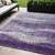 5' X 8' Lavender And Purple Abstract Washable Indoor Outdoor Area Rug Transitional Style - Lavender, Purple Color
