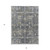3' X 5' Charcoal Gray And Ivory Oriental Washable Indoor Outdoor Area Rug