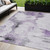 5' X 8' Purple Lavender And Gray Abstract Washable Indoor Outdoor Area Rug