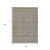 3' X 5' Khaki And Beige Striped Washable Indoor Outdoor Area Rug