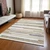 3' X 5' Ivory Beige And Taupe Striped Washable Indoor Outdoor Area Rug Modern Style - Ivory, Beige, Taupe Color