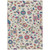 3' X 5' Linen Pink And Denim Blue Floral Washable Indoor Outdoor Area Rug