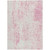 3' X 5' Pink And Ivory Abstract Washable Indoor Outdoor Area Rug Transitional Style - Pink, Ivory Color