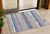 3' X 5' Purple Ivory And Beige Striped Washable Indoor Outdoor Area Rug
