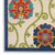 4' X 6' Navy Blue Beige Green Blue And Red Floral Indoor Outdoor Area Rug