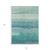 5' X 8' Turquoise Striped Washable Indoor Outdoor Area Rug