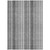 5' X 8' Gray Striped Washable Non Skid Indoor Outdoor Area Rug Transitional Style - Gray Color