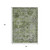 3' X 5' Artichoke Green And Gray Floral Medallion Washable Indoor Outdoor Area Rug