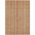 5' X 8' Rust Beige And Linen Striped Washable Indoor Outdoor Area Rug