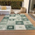 3' X 5' Green And Ivory Geometric Washable Indoor Outdoor Area Rug - 880016533187