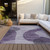 3' X 5' Purple Lavender And Eggplant Abstract Washable Indoor Outdoor Area Rug