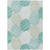 5' X 8' Teal Blue Ivory And Taupe Geometric Washable Indoor Outdoor Area Rug