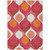 5' X 8' Pink Mauve And Orange Ogee Washable Indoor Outdoor Area Rug