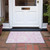 2' X 3' Pink and Ivory Floral Washable Non Skid Indoor Outdoor Area Rug