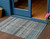 3' X 5' Teal Blue Light Blue And Gray Striped Washable Indoor Outdoor Area Rug