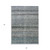 3' X 5' Teal Blue Light Blue And Gray Striped Washable Indoor Outdoor Area Rug