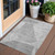 3' X 5' Gray Silver And Ivory Abstract Washable Indoor Outdoor Area Rug - Gray, Silver, Ivory