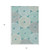 5' X 8' Teal Blue Beige And Gray Geometric Washable Indoor Outdoor Area Rug