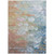 5' X 8' Copper Blue And Artichoke Green Abstract Washable Indoor Outdoor Area Rug