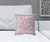 16" x 16" Pink Peacock Blown Seam Floral Indoor Outdoor Throw Pillow Modern Style