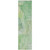 8' Runner Green Abstract Washable Non Skid Indoor Outdoor Runner Rug Transitional Style - Green Color