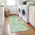 8' Runner Green Abstract Washable Non Skid Indoor Outdoor Runner Rug Transitional Style - Green Color