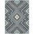 5' X 8' Pewter Charcoal And Sky Blue Tribal Washable Indoor Outdoor Area Rug