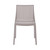 Set of Two Taupe Heavy Duty Plastic Outdoor Stacking Accent Chairs