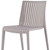 Set of Two Taupe Heavy Duty Plastic Outdoor Stacking Accent Chairs