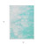 3' X 5' Aqua Ivory And Teal Blue Abstract Washable Indoor Outdoor Area Rug