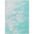 3' X 5' Aqua Ivory And Teal Blue Abstract Washable Indoor Outdoor Area Rug