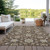 5' X 8' Chocolate Ivory And Gray Moroccan Washable Indoor Outdoor Area Rug