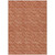 5' X 8' Terra Cotta Geometric Washable Non Skid Indoor Outdoor Area Rug