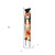 42" Black White Brown And Orange Solid Wood Deer Garden Stake